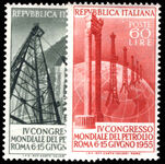 Italy 1955 Fourth World Petroleum Congress lightly mounted mint.