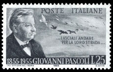Italy 1955 Birth Centenary of Pascoli unmounted mint.