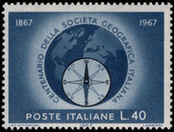 Italy 1967 Italian Geographical Society unmounted mint.