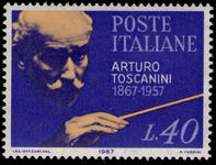 Italy 1967 Toscanini unmounted mint.