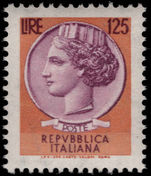 Italy 1968-77 125l Coin of Syracuse unmounted mint.