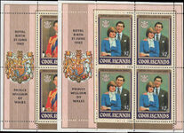 Cook Islands 1982 Royal Birth sheetlets unmounted mint.