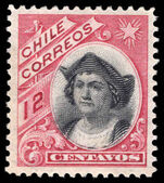 Chile 1905-05 12c black and lake lightly mounted mint.