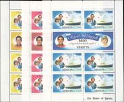 St Kitts 1981 Royal Wedding sheetlets unmounted mint.