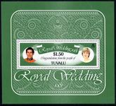 Tuvalu 1981 Royal Wedding souvenir sheet unmounted mint.