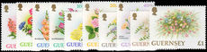 Guernsey 1992 Flowers Original 1992 values set of 10 unmounted mint.