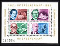 Romania 1983 Inter-Europe souvenir sheet (incomlete set) unmounted mint.
