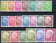 West Germany 1954-60 Heuss set ordinary paper unmounted mint.