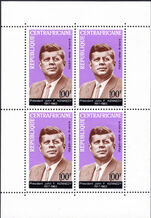 Central African Republic 1964 President Kennedy Memorial Issue souvenir sheet unmounted mint