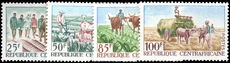 Central African Republic 1965 Harnessed Animals in Agriculture unmounted mint.