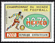 Central African Republic 1970 World Cup Football Championship unmounted mint.