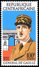 Central African Republic 1971 First Death Anniversary of de Gaulle unmounted mint.