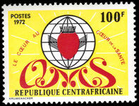 Central African Republic 1972 World Heart Month unmounted mint.
