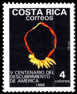 Costa Rica 1988 500th Anniversary (1992) of Discovery of America by Columbus (2nd issue) unmounted mint.
