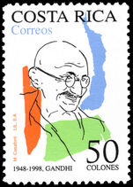 Costa Rica 1998 50th Death Anniversary of Mahatma Gandhi unmounted mint.