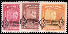 Costa Rica 1953 Roosevelt air provisionals unmounted mint.