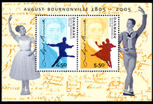 Denmark 2005 Birth Bicentenary of August Bournonville souvenir sheet unmounted mint.