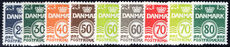 Denmark 1971-79 Numerals values unmounted mint.
