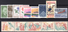 Denmark 1973 Commemorative Year set ( missing Royal Veterinary College) unmounted mint.