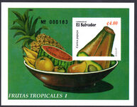 El Salvador 1997 Tropical Fruits souvenir sheet unmounted mint.
