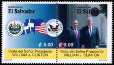 El Salvador 1999 Visit of US President William Clinton to El Salvador unmounted mint.