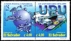 El Salvador 1999 125th Anniversary of Universal Postal Union unmounted mint.