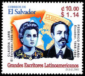 El Salvador 2001 Latin American Writers unmounted mint.