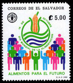 El Salvador 1990 World Food Day (pulled corner) unmounted mint.