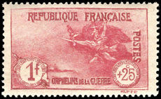 France 1926-27 1f+25c War Orphans unmounted mint.