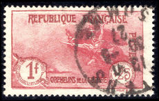 France 1926-27 1f+25c War Orphans fine used.