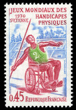 France 1970 World Games for the Disabled unmounted mint.
