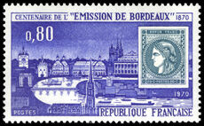 France 1970 Centenary of Bordeaux Ceres Stamp unmounted mint.