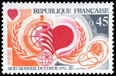 France 1972 World Heart Month unmounted mint.