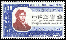France 1972 150th Anniversary of Champollion's Translation of Egyptian Hieroglyphics unmounted mint.