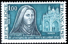 France 1973 Birth Centenary of St Therese of Lisieux unmounted mint.