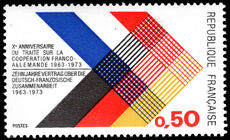 France 1973 Tenth Anniversary of Franco-German Co-operation Treaty unmounted mint.