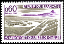 France 1974 Opening of Charles de Gaulle Airport unmounted mint.