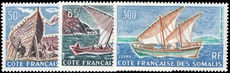 French Somali Coast 1964-65 Local Dhows air values unmounted mint.