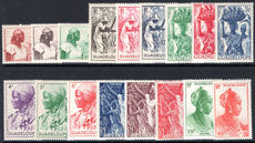 Guadeloupe 1947 Postage set unmounted mint.