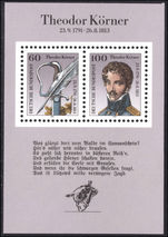 Germany 1991 Theodor Korner souvenir sheet unmounted mint.