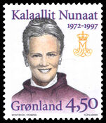 Greenland 1997 Silver Jubilee of Queen Margrethe unmounted mint.
