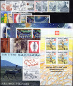 Greenland 2000 Year set incl souvenir sheets and booklet panes unmounted mint.