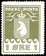 Greenland 1915-37 1ø  olive-green Thiele unused without gum.