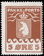 Greenland 1915-37 5ø  red-brown Thiele lightly mounted mint.