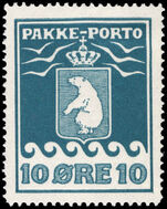 Greenland 1915-37 10ø  blue Thiele lightly mounted mint.