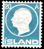 Iceland 1912 Frederick 20a pale blue unmounted mint.