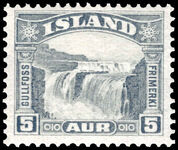 Iceland 1931 5a Gullfoss Falls lightly mounted mint.