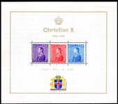 Iceland 1937 Silver Jubilee of King Christian X souvenir sheet lightly mounted mint.