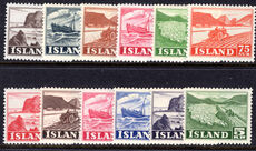 Iceland 1950-54 set to 5k lightly mounted mint.