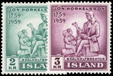 Iceland 1959 Death Bicentenary of Jon Thorkelsson unmounted mint.
